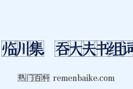 临川集.吞大夫书组词是什么意思的图片